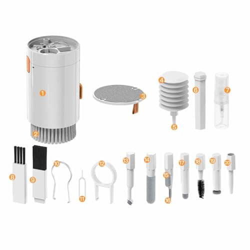 Beufee Keyboard Cleaning Kit Laptop Cleaner, 20 in 1 Computer Screen Cleaning Brush Tool Multifunctional Pc Electronic Cleaner Kit