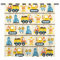 YUANZU Truck Vorhänge Kinder Bagger Arbeitnehmer Gebäude Ösen Gardinen mit Blickdichte Vorhang Kälteschutz Blackout Curtain Kinderzimmer Schlafzimmer Verdunkelung Fenster, 2 Stück, H 175 x B 140 cm