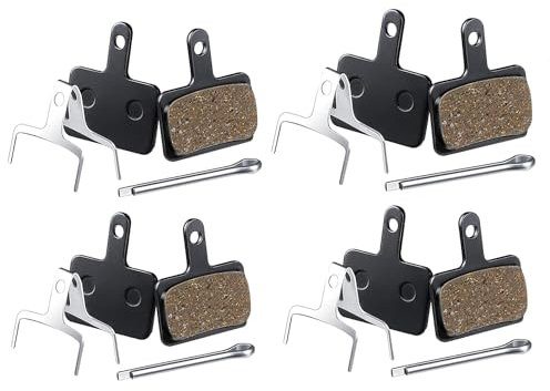  Hochleistungs-Fahrrad-Bremsbeläge: Hochwertige Bremsbeläge-Set für Mountainbike-Disc-Bremsen | Optimierte Bremsleistung & Langanhalt | Inklusive Federn (Resin) | Sicheres Fahren für I-Bike-Be