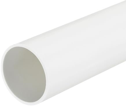 QUARKZMAN PVC Rohr, Durchmesser 45.2mm Länge 0.33m Rund Kunststoffrohr für Garten, Aquarium, Wasserleitung, Kabelkanal, lüftungsrohr (Weiß)
