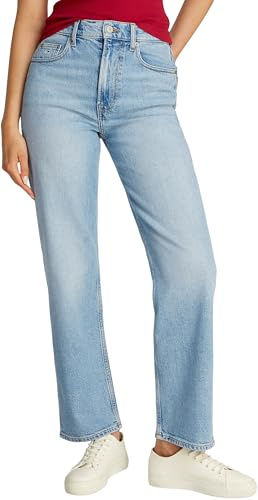 Tommy Jeans Damen Layla Hr Slim STR Bi0112 Dw0dw20643 Gerade, Denim (Denim Light), 31W / 30L EU