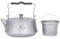 iBasingo 800ml Titanium Kettle with Infuser for Loose Tea Stovetop Coffee Tea Pot with Filter & Folding Handle Ultralight Water Boiler Outdoor Camping Water Jug Ti3093D
