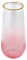 Gemsaya Blumenvase, Farbverlauf Rot Vase 23.5 cm Hoch, Verdickt Vintage-gestreifte Glasvasen für Tischdeko, Modern Vase Glas für Home, Office, Hochzeit, Party Dekor