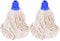 Socket Cotton Mop Heads Replacement Pack 2 Screw-In Super Absorbent Mop Heads with Plastic Socket for Wet & Dry Floor Cleaning | Home & Commercial Use