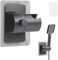 ABOHU Shower Head Holder, Strong Adhesive and Waterproof Shower Head Mount, 360° Rotation Adjustable Handheld Shower Wand Holder Bracket, No Drilling Wall Mount Bracket for Home Bathroom, Grey