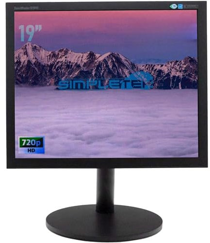 SIMPLETEK - B1940MR 19 LCD-Monitor | 5:4/4:3 - VGA/DVI/Audio | Basis, Netzkabel und VGA-Kabel enthalten (Generalüberholt)