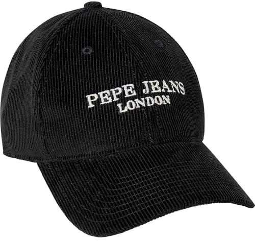 Pepe Jeans Herren Ethan Corduroy Cap Verschluss, Schwarz (Black), Einheitsgröße
