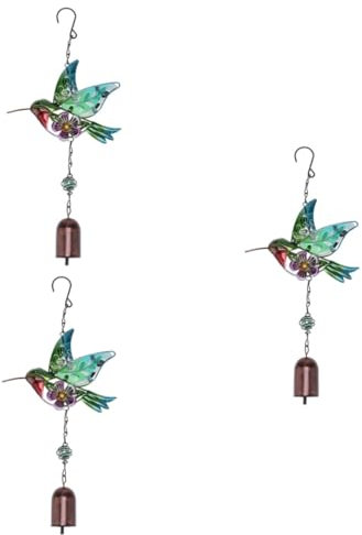 ifundom 3 Stück -Anhänger im Freien Wind Accessoires Dekoration Garten baumschmuck Gartenhaus hängend Glockenspielgarten Glas