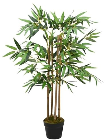 Plante de bambou artificielle Twiggy en pot 90 cm – Plante artificielle en plastique et fil de fer pour salon, bureau ou jardin – Facile d'entretien et durable