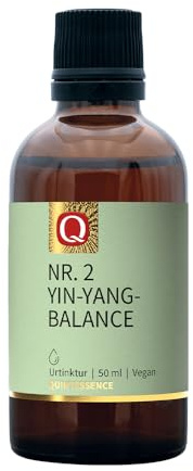 Bio Yin Yang Balance Tropfen 50 ml – Kräuter Tinktur mit Zitronenmelisse, Schafgarbe, Johanniskraut, Enzian, & Wermut – Kräuterextrakt flüssig – Herstellung nach Paracelsus – Quintessence
