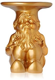 Kartell Napoleon Tisch, Plastik, Gold, 40 x 44 x 40 cm