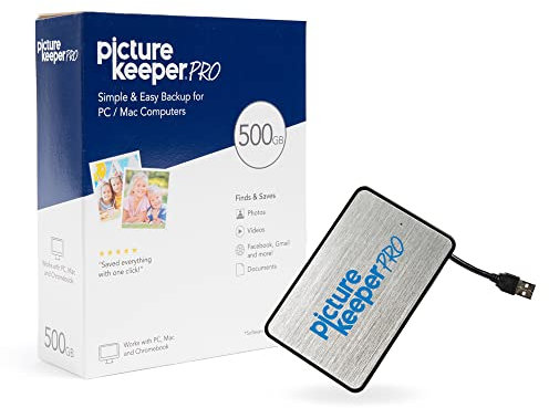 Picture Keeper PK-PRO Pro 500GB Smart USB External File Backup Hard Drive