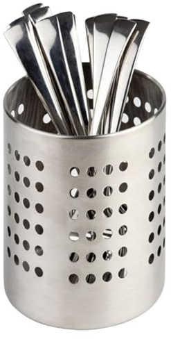 APS 11922 Besteckständer, Besteckbehälter, Ø 12 cm, Höhe 13,5 cm, Edelstahl matt poliert