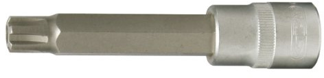 KS Tools 911.1348 1/2 Bit-Stecknuss XZN mit Stirnlochbohrung, M16, 55 mm