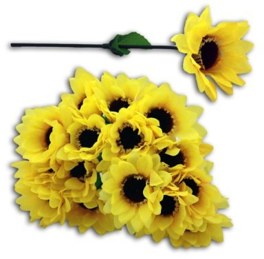HAAC 20er Set künstliche Sonnenblume Sonnenblumen 17 cm