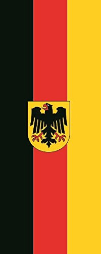 U24 Fahne Flagge Deutschland Bundesdienst im Hochformat Premiumqualität 80 x 200 cm