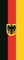 U24 Fahne Flagge Deutschland Bundesdienst im Hochformat Premiumqualität 80 x 200 cm