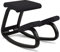 Varier Variable Balans Original Kniestuhl, von Peter Opsvik Black Revive Fabric with Black Ash Base