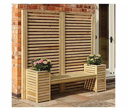 Rowlinson GCSEAT Garden Creations Seat Set, Natural, 201 x 67 x 183 cm