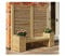Rowlinson GCSEAT Garden Creations Seat Set, Natural, 201 x 67 x 183 cm