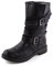 Toocool - Scarpe Donna Stivali Biker Motociclista Ecopelle Casual Fibbie Nuovo 1050 [37,Nero]