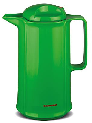 ROTPUNKT Isolierkanne 420 MARLIS 1,0 l | Zweifunktions-Drehverschluss | BPA Frei- gesundes trinken | Made in Germany | Warm + Kalthaltung | Glaseinsatz | flipgreen