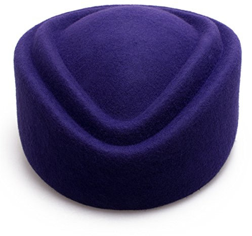 Lawliet Wool Air Hostesses Cocktail Fascinator Base Pillbox Hat Millinery Craft A049, violett, Einheitsgröße