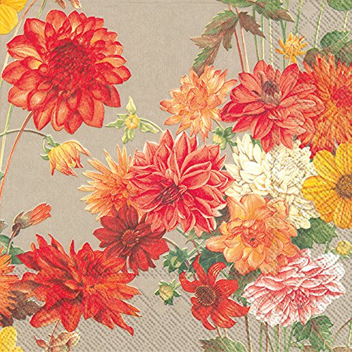 Boston International L786866 IHR Lunch Paper Napkins, Dahlia Linen