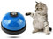 Dog Door Bell and Press Bell Pet Training Press Bell Iron Sturdy Pet Bell Desk Bell Call Bell for Dog Toilet Training Bell Interaction Bell (Blue)