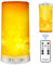 LED Flamme Lampe,Fernbedienung LED Flammeneffekt Kerzen Licht Tragbare USB Wiederaufladbar Tischleuchte Deckenlampen mit magnetischer Basis flackernde Flamme für Weihnachten/Halloween/Party/Heim/Höhe