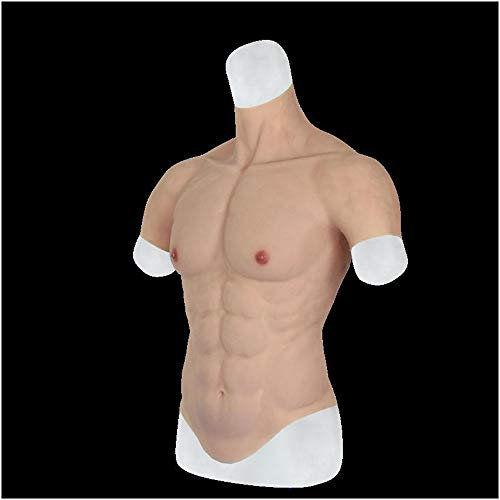 FXQ Silikon gefälschte Kasten-Muskel-Vest - Künstliche Simulation Muskeln -Realistische Silikon gefälschten Muskel-Fälschungs-Brust Muskeln Bauch - für Männer Cosplay Maskerade-Kostüm,A