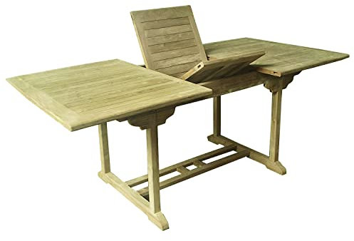 Mojawo XL Premium Teak Tisch Gartentisch ausziehbar 180/120x95x75cm aus nachhaltigen Plantagenanbau