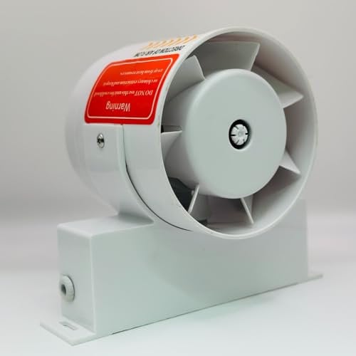 TUBO in Line Bathroom Shower Room Extractor Fan - Axial Flow - Run On Timer 100mm 4