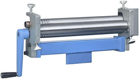 vidaXL Rundbiegemaschine Manuell Walzen Biegemaschine Biegegerät Rundbiegegerät Profibiegemaschine 320mm Gusseisen 480x150x105mm Blau