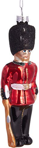 BRUBAKER Soldat England Grenadier Guards - Handbemalte Weihnachtskugel aus Glas - Mundgeblasener Christbaumschmuck Figuren lustig Deko Anhänger Baumkugel - 14 cm