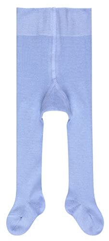 FALKE Unisex Baby Family B Ti Sustainable Cotton Plain 1 Pair Tights, Blue Crystal 6290, 0-1 month