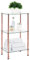 mDesign modernes Glasregal mit Metallbeinen – Badorganizer aus Glas mit 3 Ebenen – elegante Glasablage für Badezimmer, Büro oder Schlafzimmer – durchsichtig und rotgold
