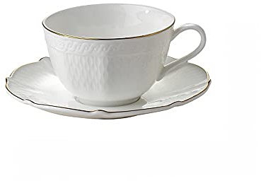 GYZLZZB Tasse à thé et soucoupe en porcelaine Tasse à thé contemporain Tasse à café haut de gamme Tasse à café haut de gamme et ensemble de soucoupe très appropriée Boissons mélangées Juice Boissons B