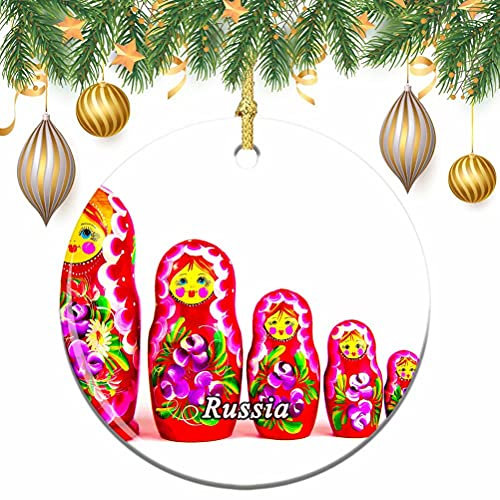 Russland Matroschka Weihnachten Weihnachtsbaum Ornament Dekoration Hochzeit hängende Anhänger Dekor City Travel Souvenir Collection