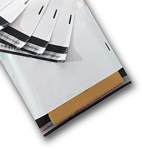 verpacking Versandbeutel 320x420 mm Weiß/Schwarz [Größe und Stückzahl wählbar] Blickdicht Coex Versandtaschen für Kleidung selbstklebend Verpackungstüten Folienversandtaschen 1000 Stück