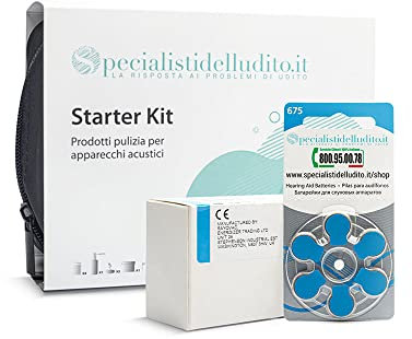 Piles pour appareils acoustiques Rayovac Varta Extra + Starter Kit de nettoyage pour appareils acoustiques (180, 675 bleus)