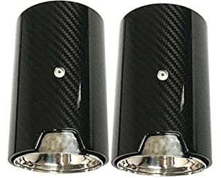 Schalldämpfer Für BMW 1 2 3 4 5 SERIE Für E90 E91 E92 E93 F32 F33 F36 F30 GT 2013-2018 F20 F22 F10 F11 F18 E60 Auto Auspuffrohr Auspuffblende (Farbe : 2pcs gloss carbon)