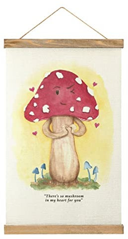 YBEL Magnetische Schriftrolle Shroom Pilzaufhänger Poster DIY Wand Stoff Dekor Hängende Gemälde Rahmen Kit Halter für Wohnzimmer