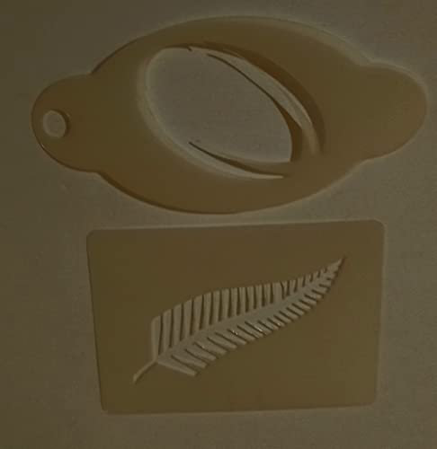 New Zealand Farn & Rugby Ball Gesicht Paiting Stenicls Wiederverwendbare Weltmeisterschaft