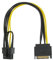 Cavo di alimentazione per scheda video maschio SATA da 15 pin a 8 pin (6+2 pin), 22 cm