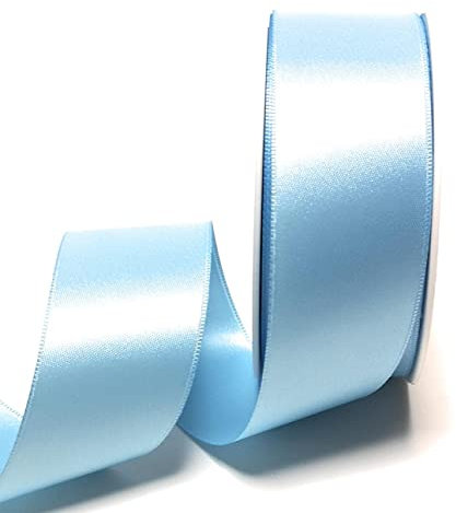 s.dekoda Satinband 25m x 40mm Hellblau Schleifenband Dekoband Satin
