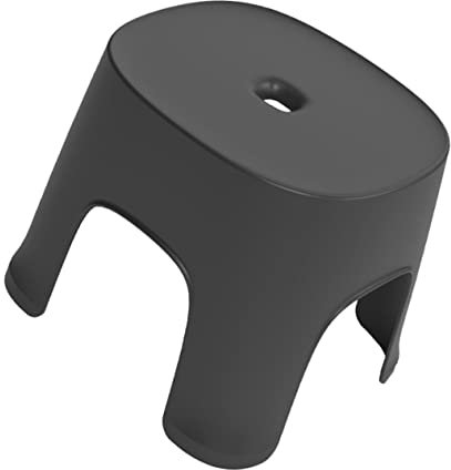 GRIRIW 1pièce Tabouret Anti-dérapant Multifonctionnel Noir pour Salle De Bain Petit Banc Pratique pour Adultes Maison