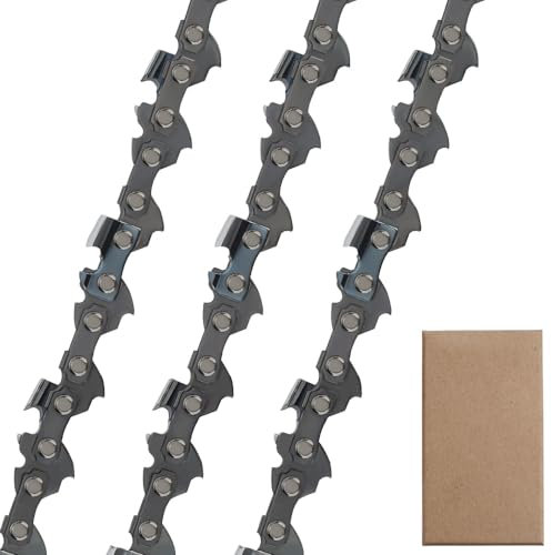 3 Stück Sägeketten 3/8LP 1.3mm 40 Antriebsglieder 25cm Rückschlagsarme Kette Kompatibel für Bosch, Black & Decker, Ryobi, Makita Kettensägen und mehr