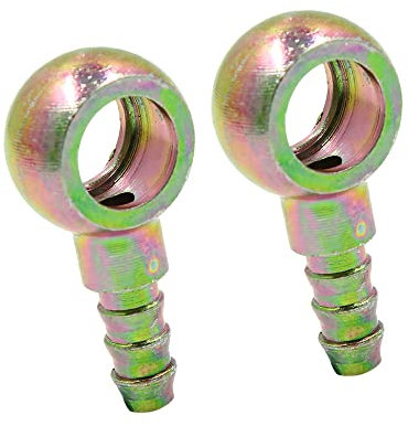 A ABSOPRO 6mm ID Hose Barb 12mm Banjo Fitting Fuel Line Adapter (Set of 2)