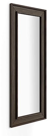 MOBILI FIVER, Spiegel Angelica Wandspiegel oder Bodenspiegel, 160x67 cm, Nussbaum Dunkel, Made In Italy